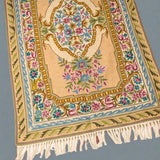 Chain Stitch Crewel Wool Embroidery Rug (60" x 36")