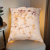 Beige Hand Batik Cotton Cushion Cover (18" x 18")