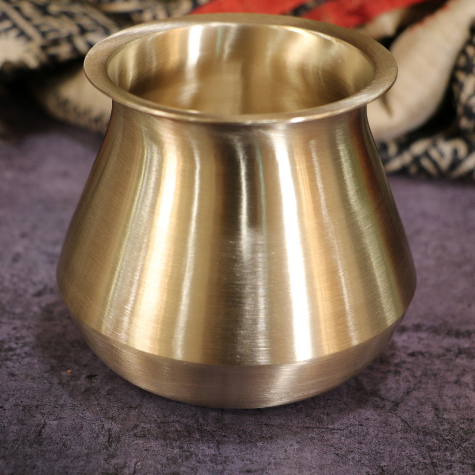 Elegant Satari Pure 100% Lead-Free Kansa Water Lota (Medium) – 450 ML