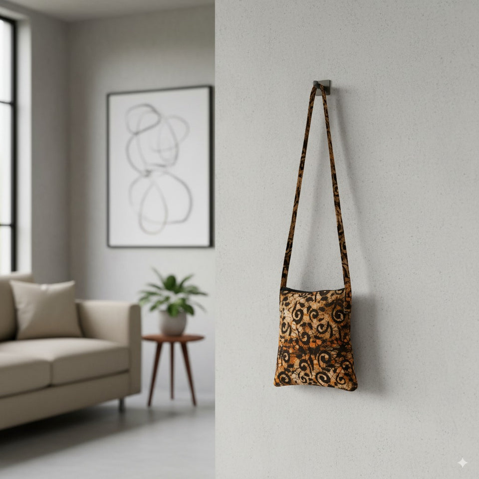 Handmade Quilted Cotton Sling Bag