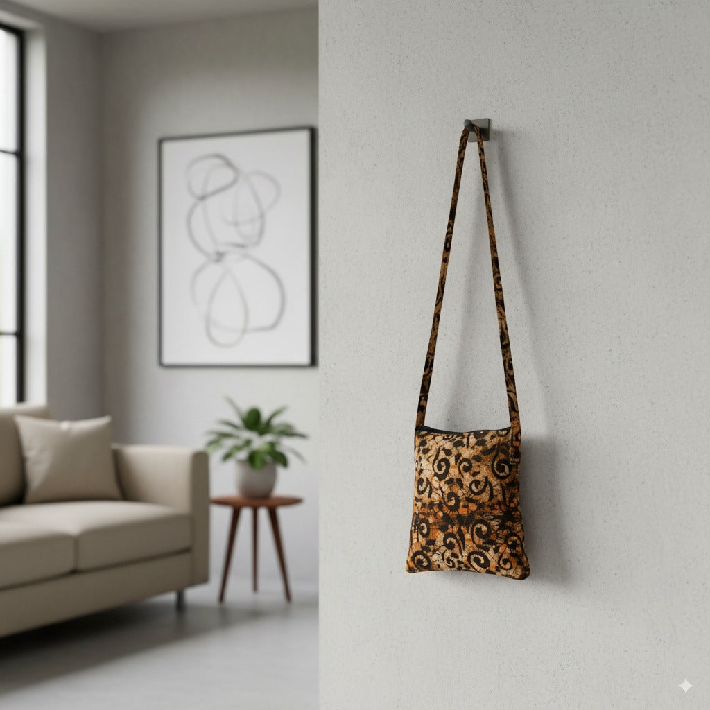 Handmade Quilted Cotton Sling Bag