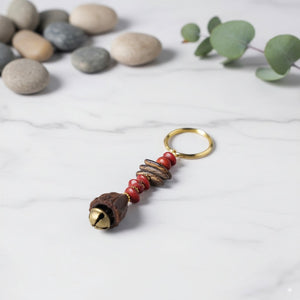 Abstract Pastel Wooden Keychain