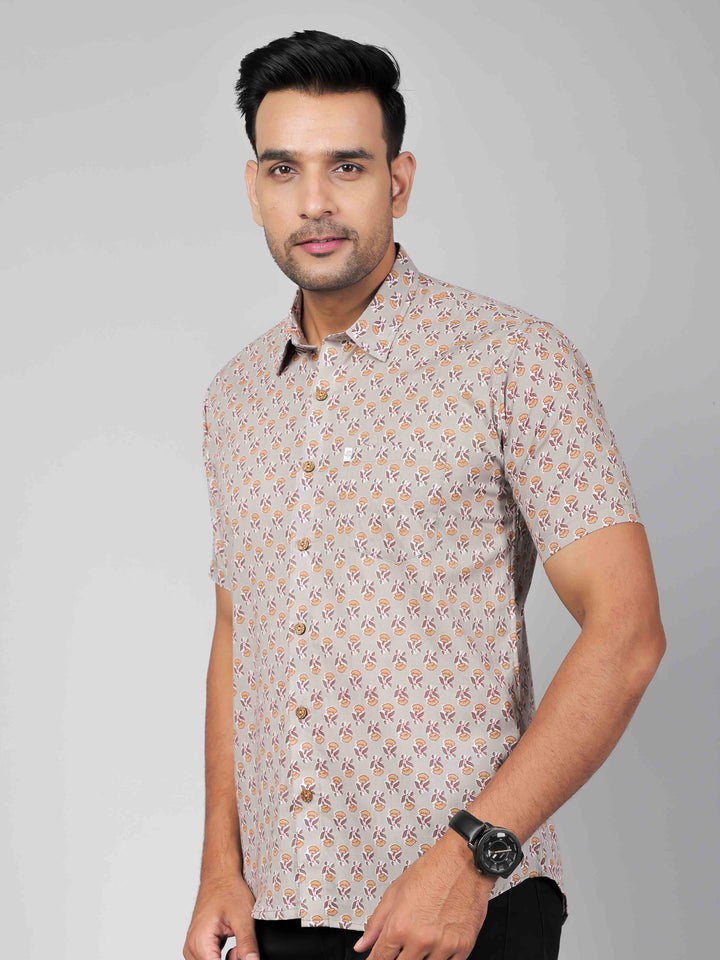Men’s Short-Sleeve Cotton Shirt by House of Gulab