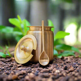 Handmade Pure Kansa Ghee & Oil Pot – Lead-Free, Heavy, Extra Large 400 ML with Spoon