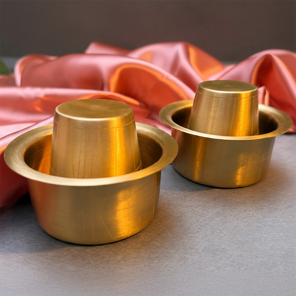 Ambi Pure Brass  Contemporary Dabara Set | Ambi South Indian Morning Raga